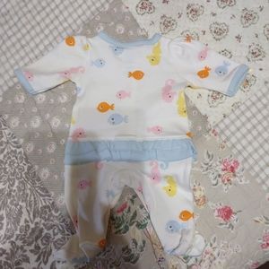 Carter's Child of Mine 100% Cotton Girls Preemie Sleeper Fish